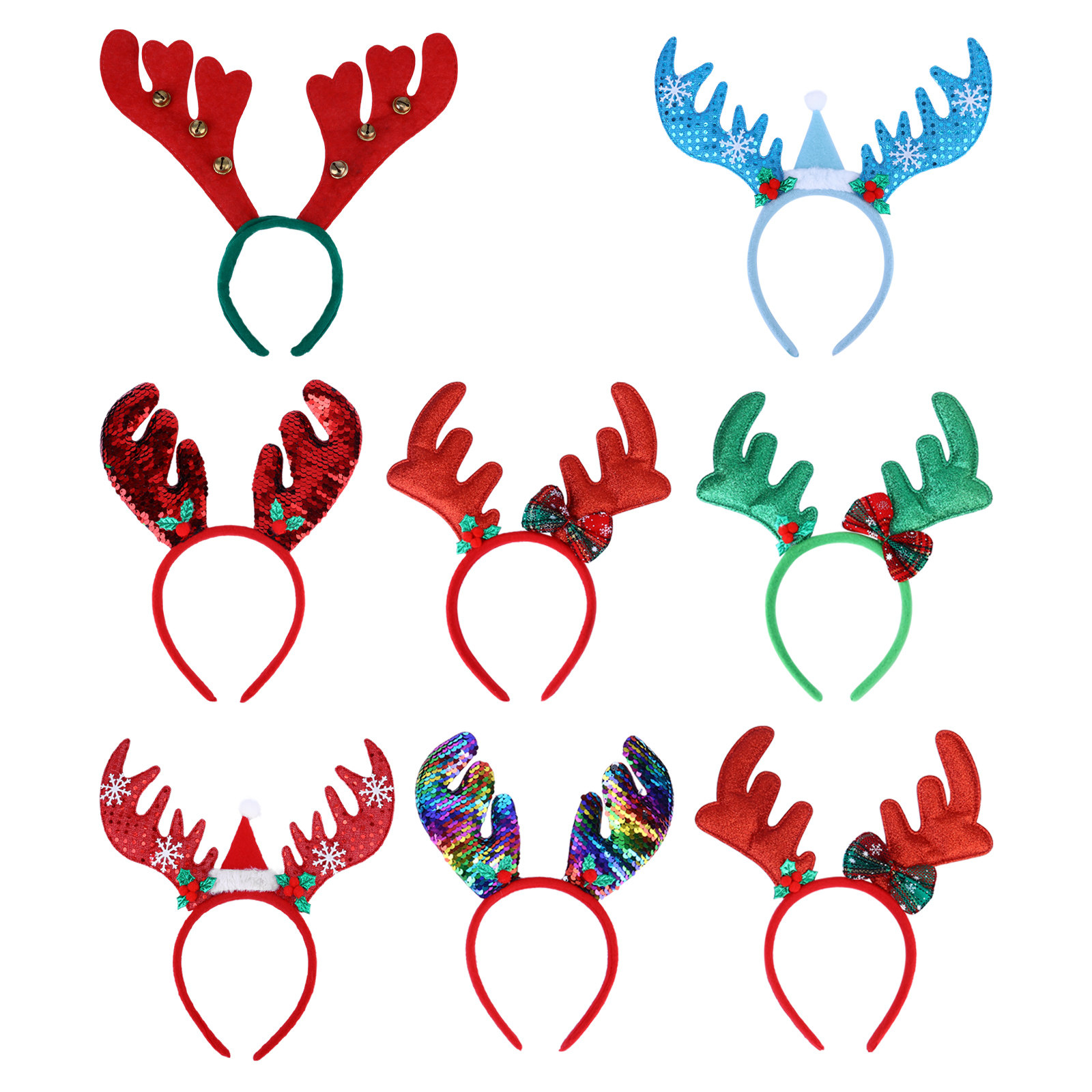 8 pezzi di cerchietti con corn - Reindeer Antlers Headband recensione e prezzo
