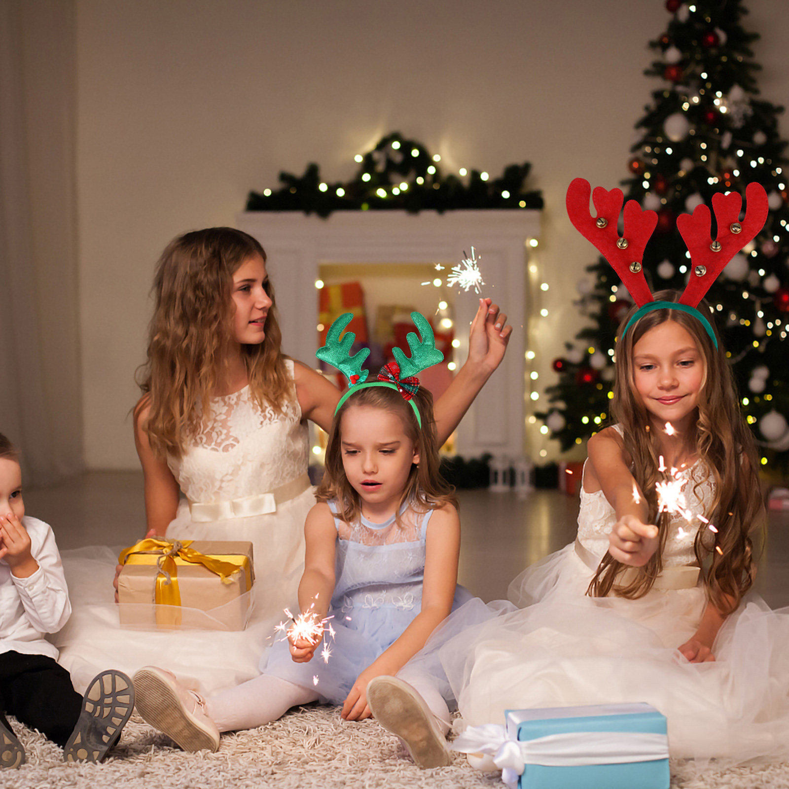 8 pezzi di cerchietti con corn - Reindeer Antlers Headband recensione e prezzo