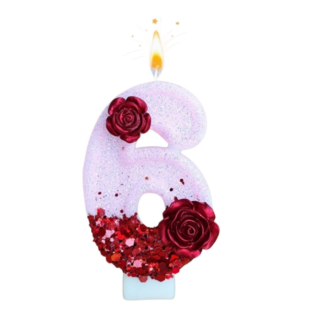 Candela Numerica Rosa Glittera - Holiday Candle Set recensione e prezzo